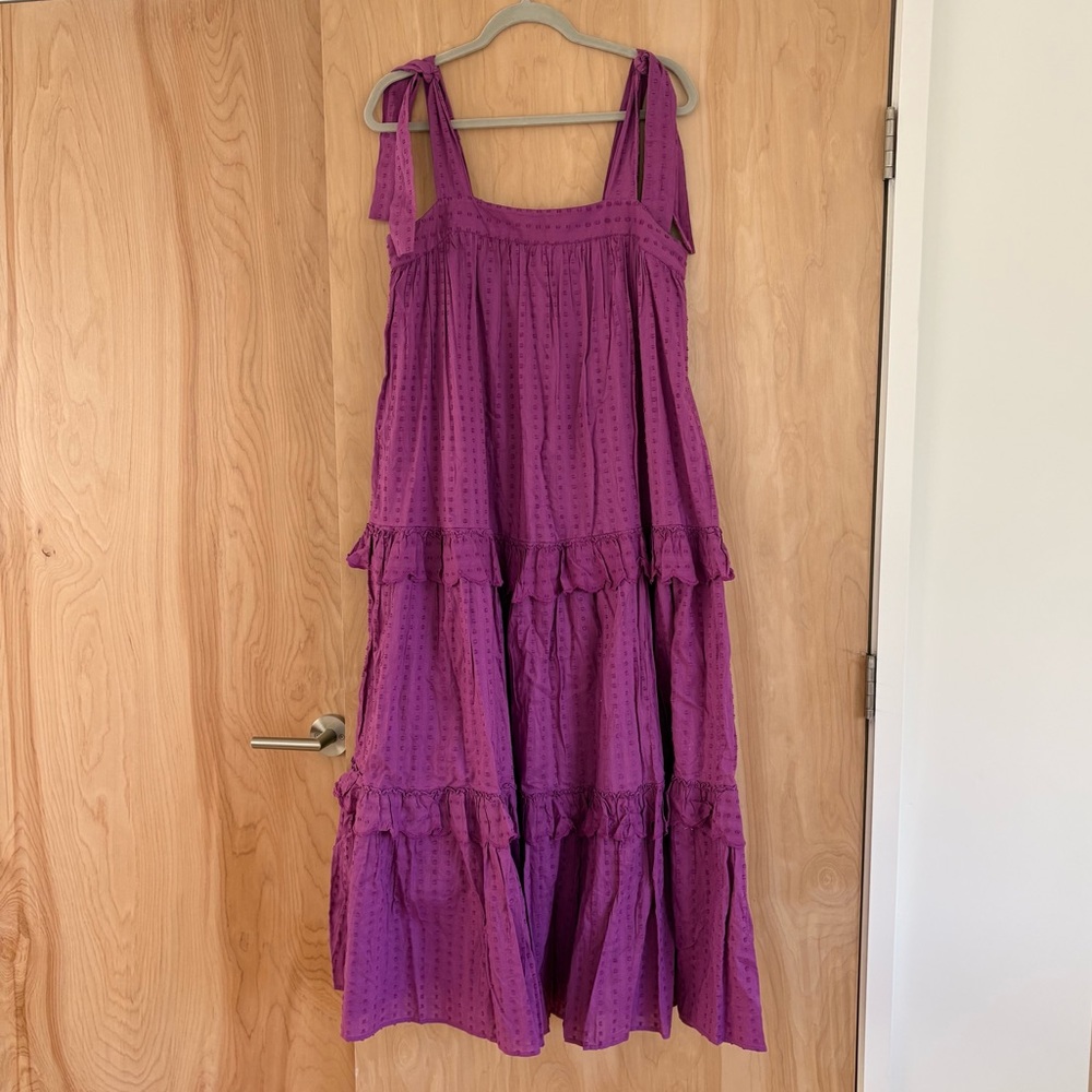 Sezane Purple Sleeveless Maxi Sundress